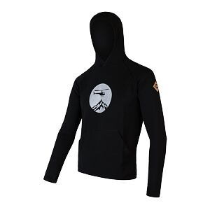 SENSOR MERINO UPPER HELI męska bluza kangurka czarna