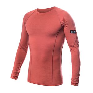 SENSOR MERINO ACTIVE koszulka męska z długim rękawem terakota