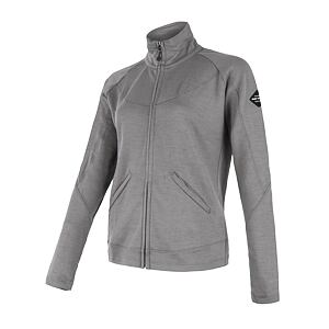 SENSOR MERINO UPPER bluza damska rozpinana na cały zamek szara