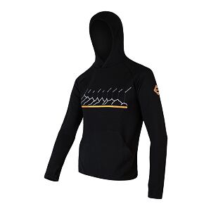 SENSOR MERINO UPPER RJ męska bluza kangurka czarna