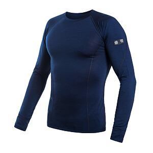 SENSOR MERINO ACTIVE męska koszulka z długim rękawem w kolorze ciemnoniebieskim