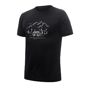 SENSOR MERINO ACTIVE VAN LIFE koszulka męska z krótkim rękawem, czarna