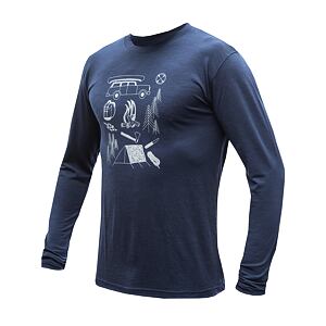 SENSOR MERINO ACTIVE OUTSIDE męska koszulka z długim rękawem w kolorze ciemnoniebieskim