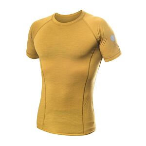 SENSOR MERINO AIR koszulka męska z krótkim rękawem musztardowa