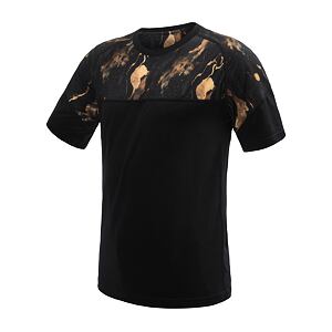 SENSOR MERINO IMPRESS koszula męska z rękawem pod szyję czarny/kosmos
