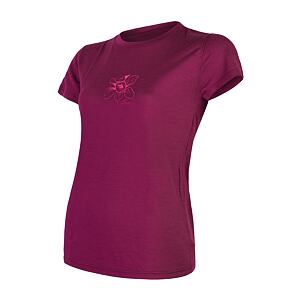 SENSOR MERINO ACTIVE ORCHID koszulka damska z krótkim rękawem fioletowa