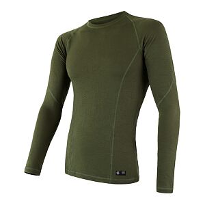SENSOR MERINO DF koszula męska DR safari zielona