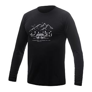 SENSOR MERINO ACTIVE VAN LIFE męska koszulka z długim rękawem czarna