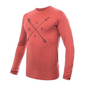 SENSOR MERINO ACTIVE SNSR koszulka męska z długim rękawem terakota