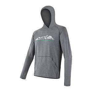 SENSOR MERINO UPPER MOUNTAINS Bluza męska kangurka szara