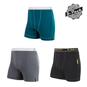 SENSOR DOUBLE FACE 3-PACK spodenki męskie czarne/szafirowe/szare