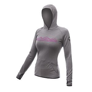 SENSOR MERINO UPPER MOUNTAINS bluza damska kangurka szara
