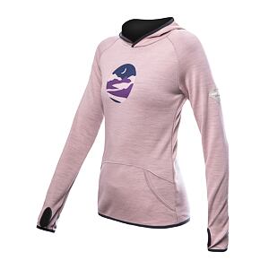 SENSOR MERINO UPPER TRIGLAV bluza damska kangurka przydymiony róż