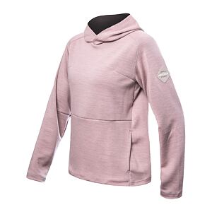 SENSOR MERINO UPPER traveller bluza z kapturem damska w kolorze przydymionego różu