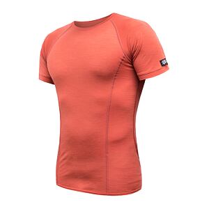 SENSOR MERINO ACTIVE męska koszulka z krótkim rękawem terakota