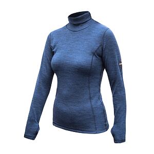 SENSOR MERINO BOLD damski golf z długim rękawem t-shirt cool blue