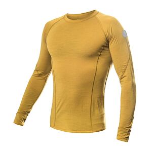 SENSOR MERINO AIR koszulka męska z długim rękawem musztardowa