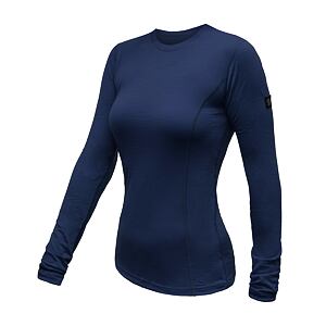 SENSOR MERINO ACTIVE damska koszulka z długim rękawem w kolorze głębokiego błękitu