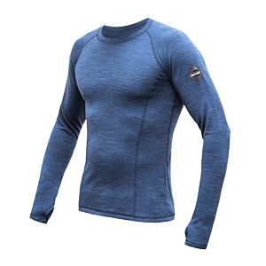SENSOR MERINO BOLD męska koszulka z długim rękawem cool blue