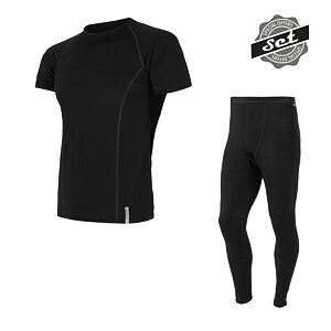 SENSOR SET MERINO ACTIVE męski krótki rękaw + spodnie