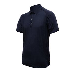 SENSOR MERINO ACTIVE męska koszulka polo z krótkim rękawem ciemnoniebieska