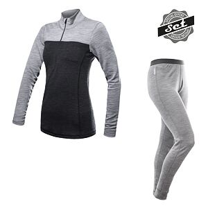 SENSOR SET Merino Bold damskie długie rękawy zapinane na suwak + spodnie