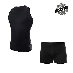 SENSOR SET MERINO AIR męska koszula bez rękawów + spodenki