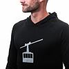 SENSOR MERINO UPPER GONDOLA męska bluza kangurka czarna