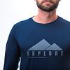 SENSOR MERINO AIR EXPLORE koszulka męska z długim rękawem, ciemnoniebieska