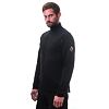 SENSOR MERINO UPPER męska bluza krótka zapinana na zamek czarny